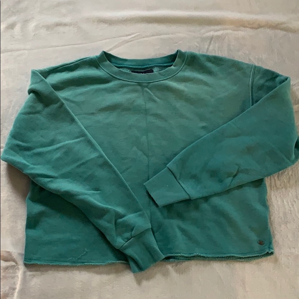 Distressed American Eagle crop sweatshirt